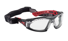 Load image into Gallery viewer, GAFAS BOLLE RUSH+ PC TRANSPARENTE ROJA

